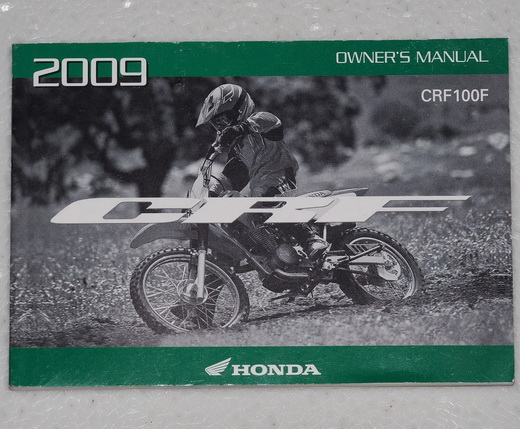 2009 Honda CRF100F Original Owners Manual
