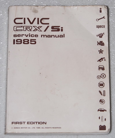 1985 Honda Civic CRX Factory Dealer Shop Service Manuals