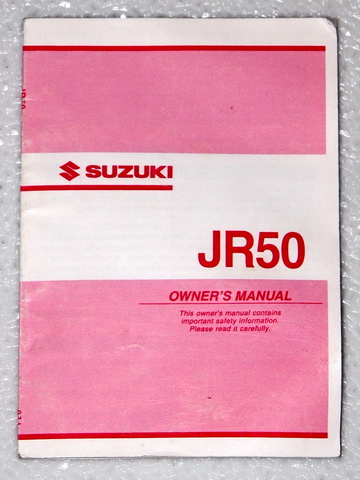 2003 Suzuki JR50 Original Owners Manual