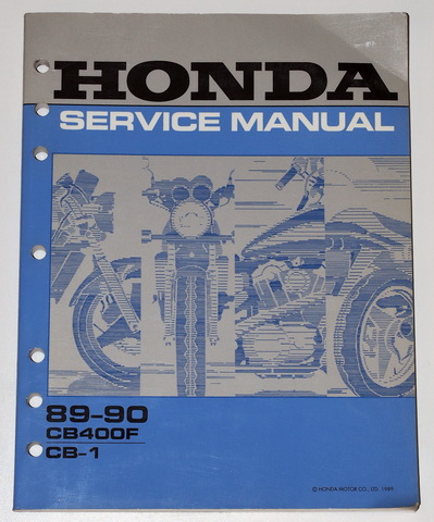 1989 1990 Honda CB400F / CB-1 Factory Dealer Shop Service Manual