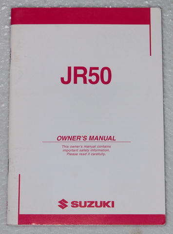 2004 Suzuki JR50 Original Owners Manual