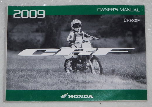 2009 Honda CRF80F Original Owners Manual