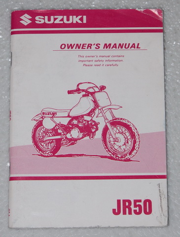 1998, 1999 Suzuki JR50 Original Owners Manual