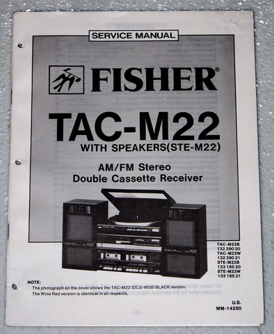 Fisher TAC-M22 (STE-M22) With Speakers Component System Original Factory Service Manual