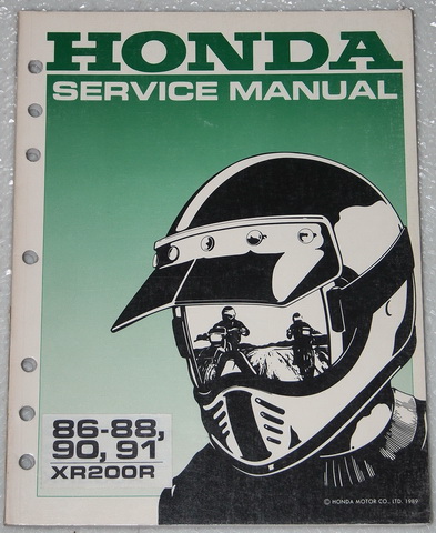 1986-1997 Honda XR200R Factory Shop Service Manual