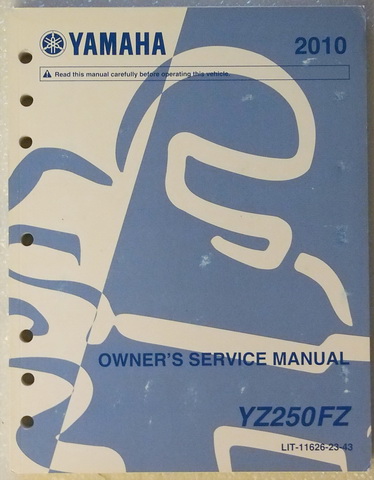 2010 Yamaha YZ250F Original Owner's Service Manual