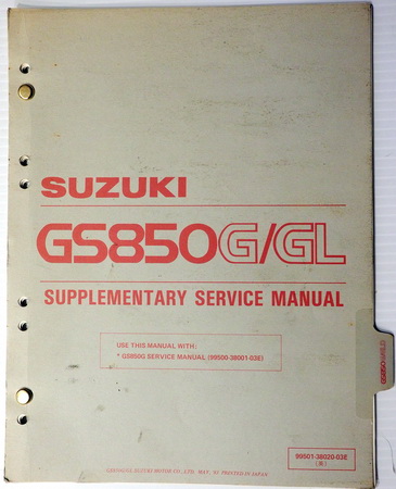 1983 Suzuki GS850GLD Factory Dealer Shop Service Manual