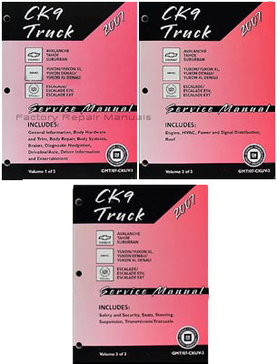 2007 Chevrolet Tahoe, Suburban, Avalanche | GMC Yukon, Yukon, Denali | Cadillac Escalade Factory Service Manuals