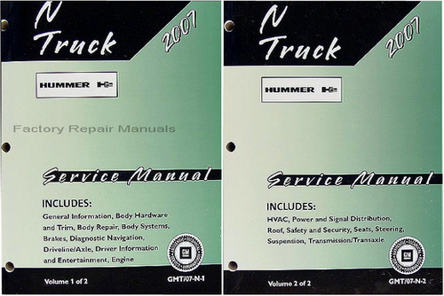 2007 Hummer H2 Factory Service Manuals