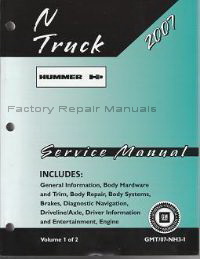 2009 Hummer H3 Factory Service Manuals