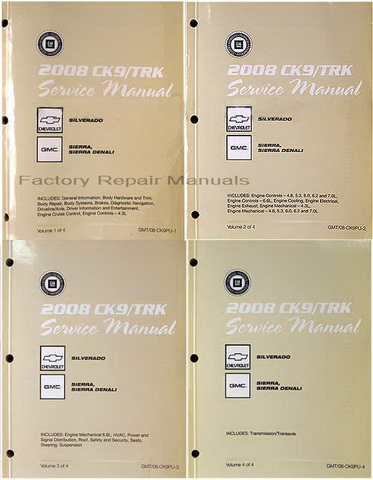2008 Chevrolet Silverado , GMC Sierra & Sierra Denali New Style (CK9) Factory Service Manuals