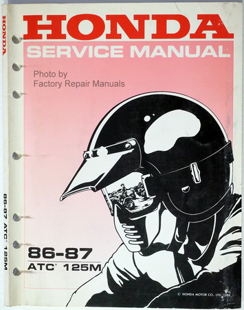 1986 1987 Honda ATC125M Factory Dealer Shop Service Manual