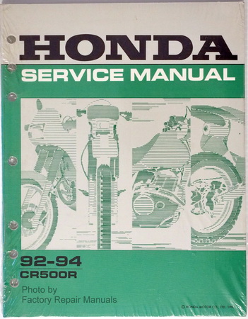 1992 1993 1994 Honda CR500R Factory Dealer Shop Service Manual