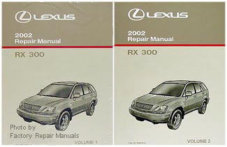 2002 LEXUS RX300 Original Factory Shop Service Repair Manual 2 Volume ...