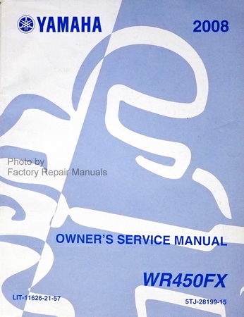 2008 Yamaha WR450F WR450FX Owner's Service Manual