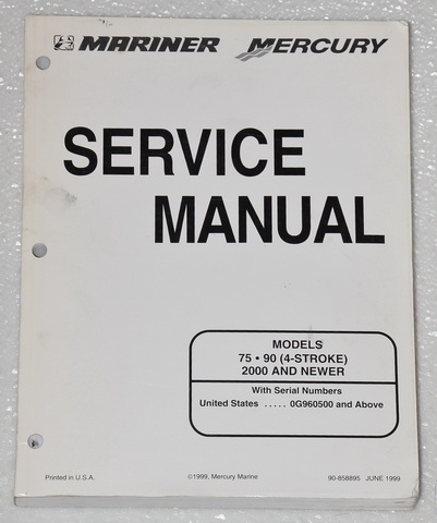 2000+ MERCURY 75 90 HP FOUR STROKE OUTBOARD Service Manual 75HP 75ELPT 