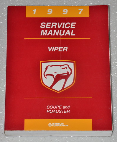 1997 Dodge Viper GTS Coupe & RT/10 Roadster Factory Service Manual