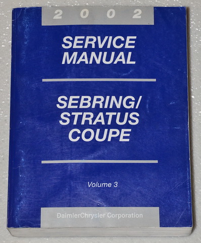 2003 Chrysler Sebring Coupe / Dodge Stratus Coupe Factory Service Manuals