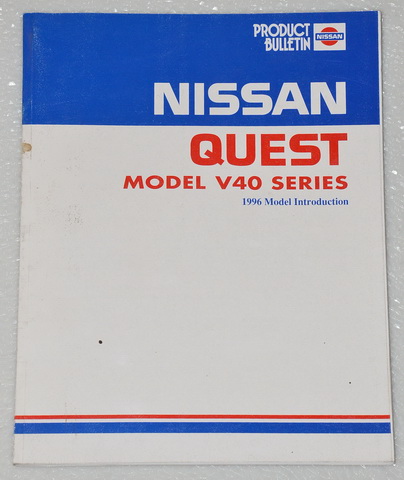 1996 Nissan Quest New Product Bulletin