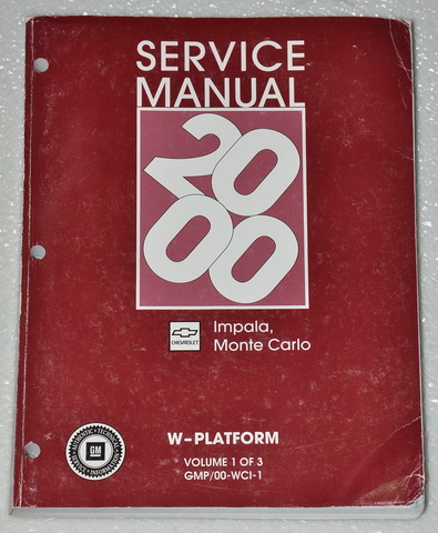 2000 Chevrolet Monte Carlo & Impala Factory Service Manuals