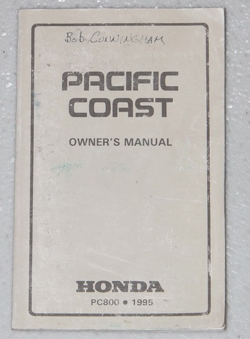 1995 Honda Pacific Coast PC800 Owners Manual PC 800 Motorcycle