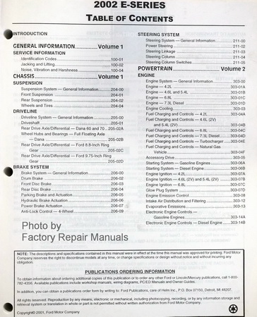 2002 Ford e350 repair manual #3