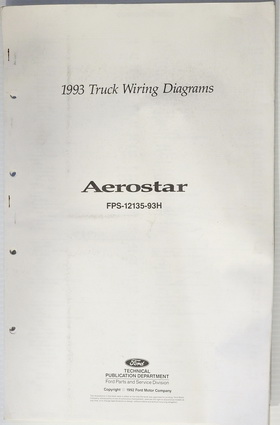 1993 Ford Aerostar Electrical Wiring Diagrams