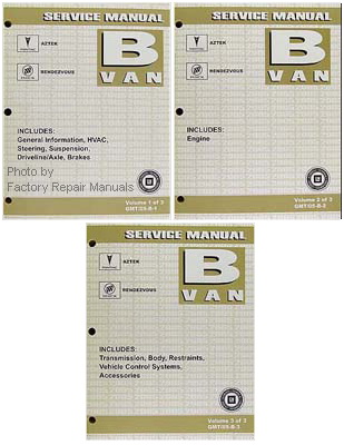 2005 Pontiac Aztek & Buick Rendezvous Factory Dealer Shop Service Manuals