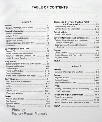 2010 Cadillac DTS Service Manual Table of Contents Page 1 