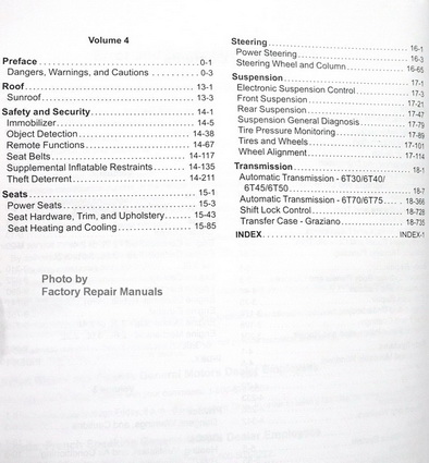 2012 Buick LaCrosse Factory Service Manual Table of Contents 2