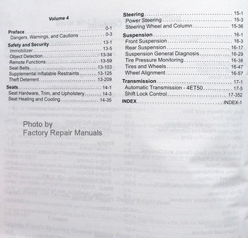 2012 Chevrolet Volt Service Manuals Table of Contents Page 2