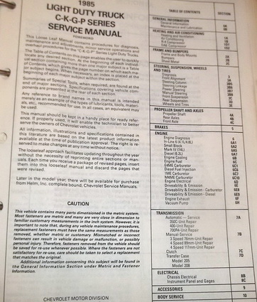 1992 Geo Prizm Factory Service Manual