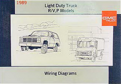 1989 GMC Light Duty Truck R/V, P Models Wiring Diagrams - Original