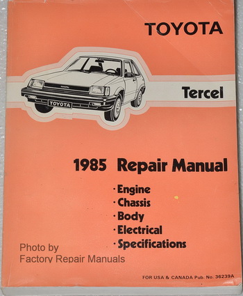 1985 Toyota Tercel Factory Service Repair Manual