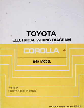 1989 Toyota Corolla Electrical Wiring Diagrams
