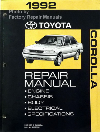 1992 Toyota Corolla Factory Repair Manual