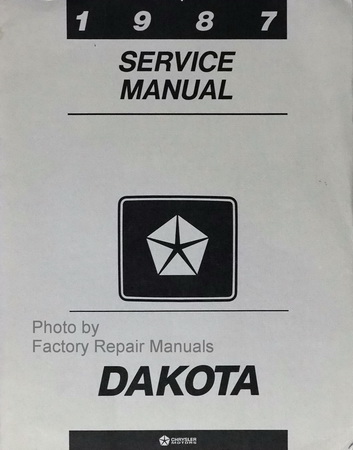 1987 Dodge Dakota Factory Dealer Shop Service Manual